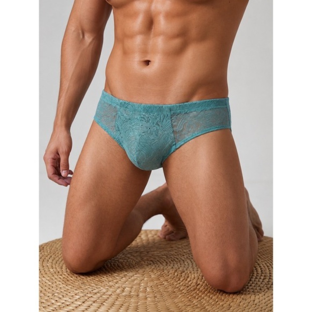 Cosabella Men's Never Say Never Comfort‎ Micro Brief Lace Underwear Blu Capri L